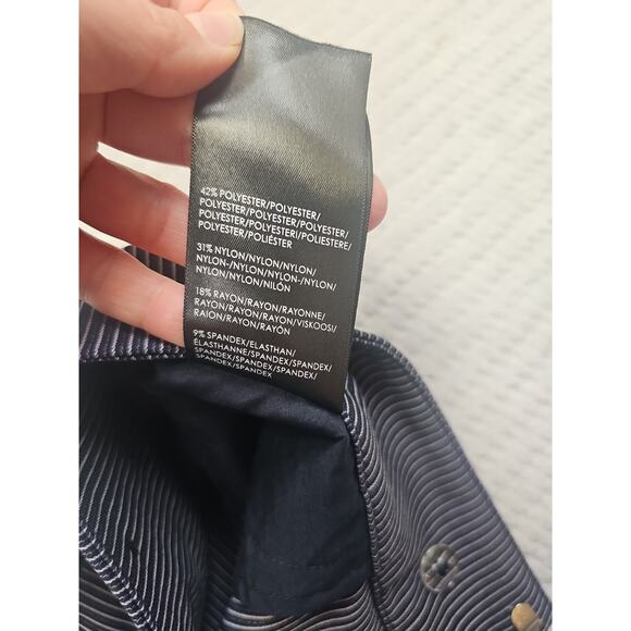 Liverpool Pants Womens 10 Navy Ministripe Bootcut Trousers Style #LM5099ZP - Picture 7 of 10